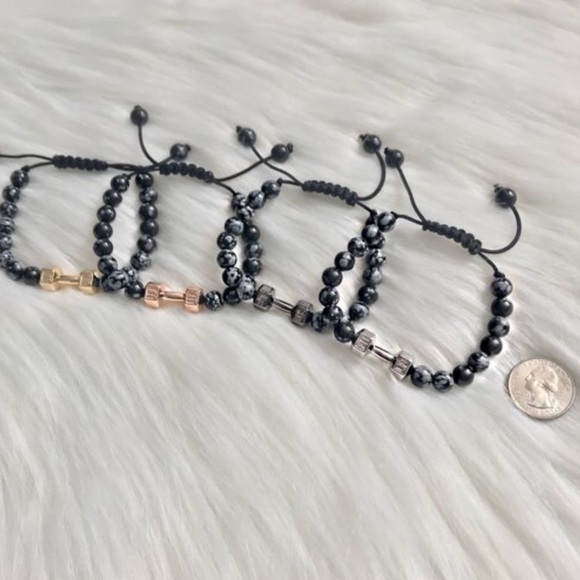 Fit Life Dumbbell Fitness Adjustable Bead Bracelet - Picture 4 of 5